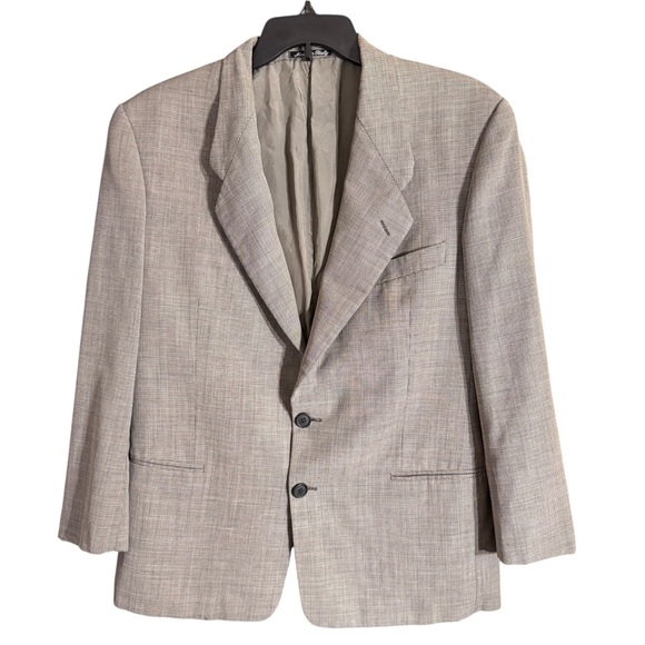Giorgio Armani Vintage Made in Italy Black/White Tiny Checkered Blazer/Suit Coat